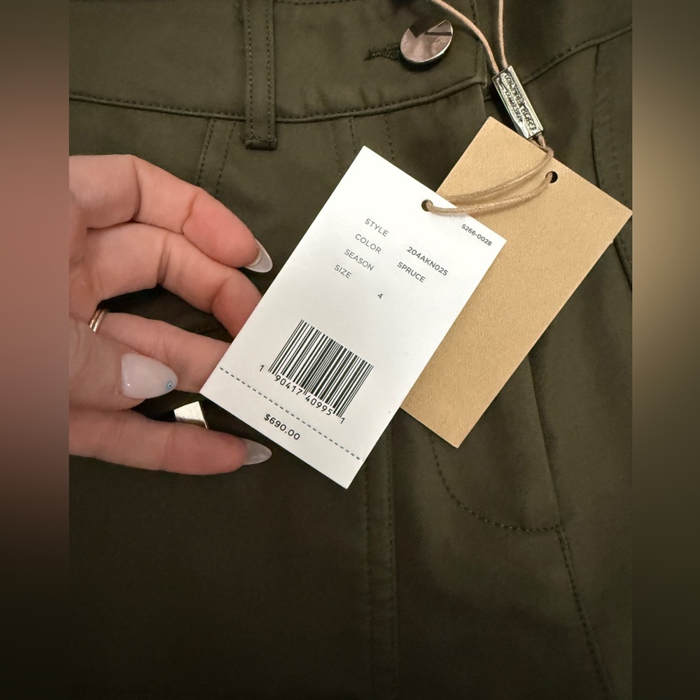 Michael Kors Collection - Spruce Cotton Crop Flare Cargo Pant - size 4 - NWT - Picture 7 of 16